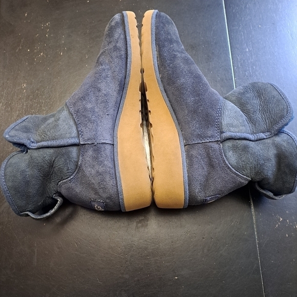 UGG Women's Kristin Blue Suede Ankle Booties Size 7 (37/38) - Picture 8 of 9